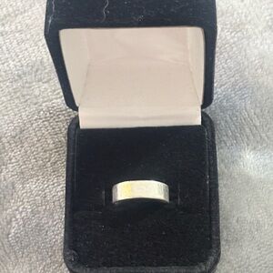 Polished Silver Wide Band Ring for Women